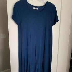 Madewell Navy MIDI t shirt dress, soft